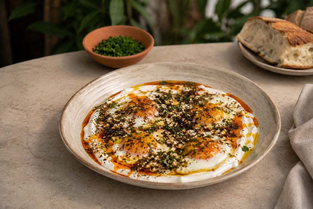 Za’atar-Infused Fried Eggs with Garlic Yogurt